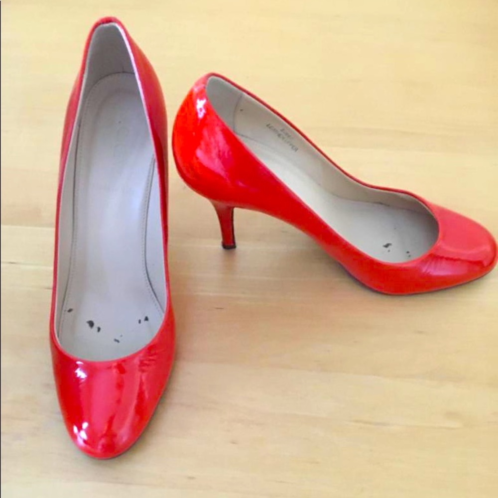JCrew orange patent pumps 🧡🧡🧡